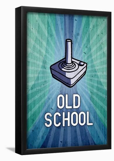Old School Video Game Poster Print-null-Framed Poster