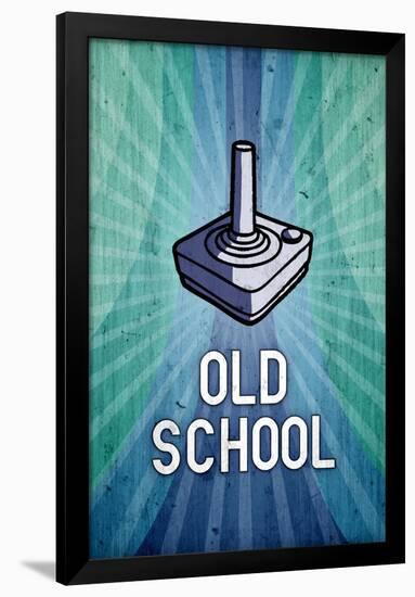 Old School Video Game Poster Print-null-Framed Poster