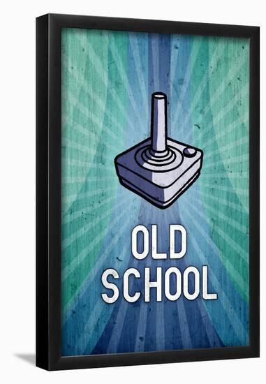 Old School Video Game Poster Print-null-Framed Poster