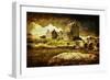 Old Scottish Castle in Distressed Vintage Style-Flynt-Framed Photographic Print