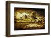 Old Scottish Castle in Distressed Vintage Style-Flynt-Framed Photographic Print