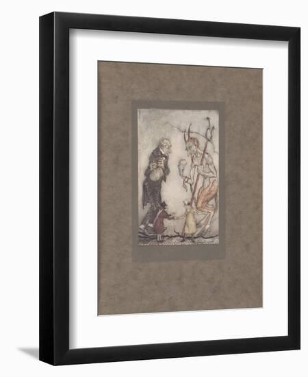 'Old Scratch Has Got His Own at Last, Hey?', 1915-Arthur Rackham-Framed Premium Giclee Print