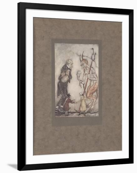 'Old Scratch Has Got His Own at Last, Hey?', 1915-Arthur Rackham-Framed Giclee Print