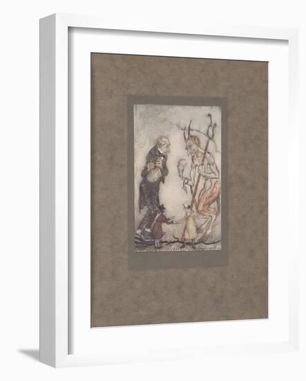 'Old Scratch Has Got His Own at Last, Hey?', 1915-Arthur Rackham-Framed Giclee Print