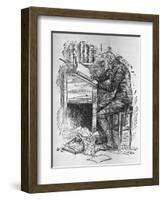 Old Scrooge Sat Busy in His Counting House'-null-Framed Art Print