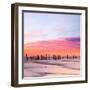 Old Sea Defences at Dawn, Smooth Water from Long Exposure-Travellinglight-Framed Photographic Print