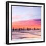 Old Sea Defences at Dawn, Smooth Water from Long Exposure-Travellinglight-Framed Photographic Print