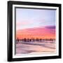 Old Sea Defences at Dawn, Smooth Water from Long Exposure-Travellinglight-Framed Photographic Print