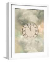 Old Sepia Clock-justdd-Framed Art Print