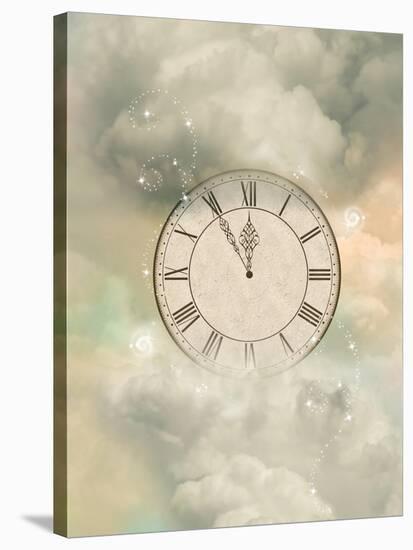 Old Sepia Clock-justdd-Stretched Canvas