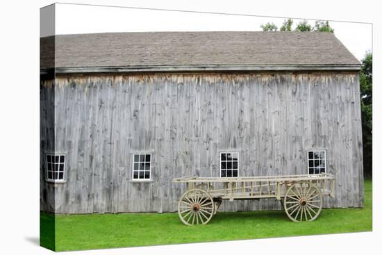 Old Shaker Barn with Wagon Photo Poster-null-Stretched Canvas