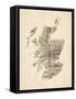 Old Sheet Music Map of Scotland-Michael Tompsett-Framed Stretched Canvas