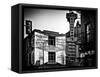 Old Shops and Stores in Philadelphia, Pennsylvania, United States, Black and White Photography-Philippe Hugonnard-Framed Stretched Canvas