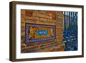 Old Sign Outside the Royal Tobacco Factory, Now Seat of the Rectorate of the University of Sevil-null-Framed Photographic Print