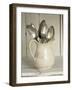 Old Silver Spoon in Light Coloured Ceramic Jug-Ellen Silverman-Framed Premium Photographic Print