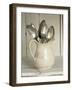 Old Silver Spoon in Light Coloured Ceramic Jug-Ellen Silverman-Framed Photographic Print