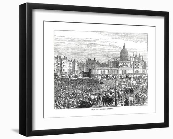 Old Smithfield Market, 1878-null-Framed Giclee Print