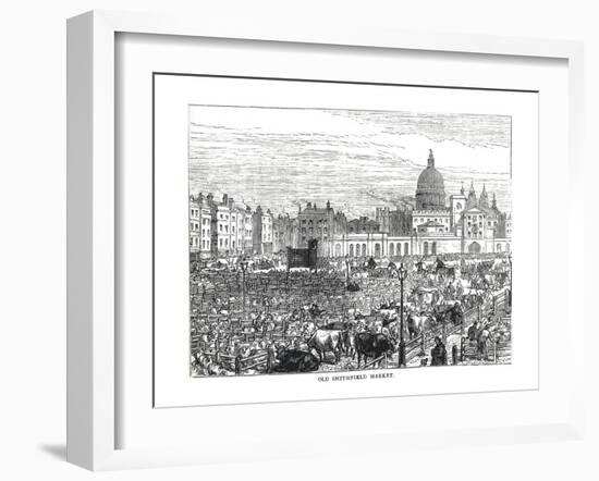 Old Smithfield Market, 1878-null-Framed Giclee Print