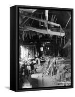 Old Smithy Interior-null-Framed Stretched Canvas