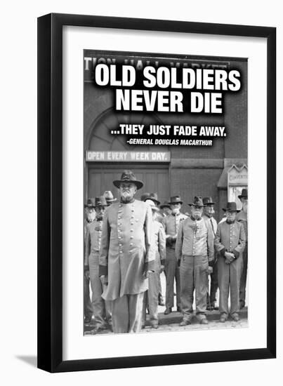Old Soldiers Never Die-Wilbur Pierce-Framed Art Print