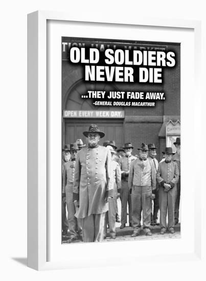 Old Soldiers Never Die-Wilbur Pierce-Framed Art Print