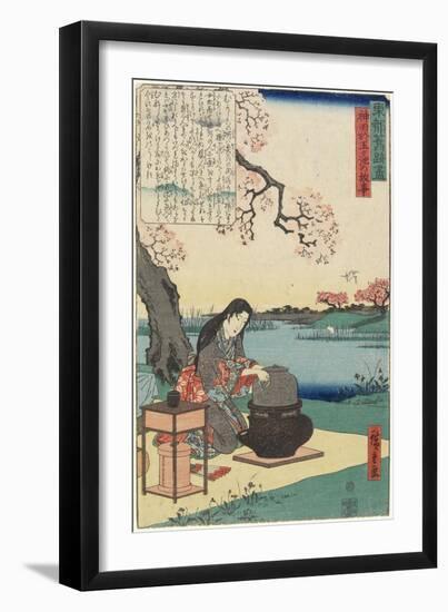 Old Sotry of the Otama Pond in Kanda, Early 19th Century-Utagawa Hiroshige-Framed Giclee Print