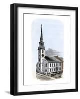 Old South Meeting-House, Site of Boston Tea Party Plot-null-Framed Giclee Print