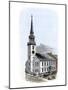 Old South Meeting-House, Site of Boston Tea Party Plot-null-Mounted Giclee Print