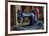 Old Sowing Machine-Nathan Wright-Framed Photographic Print