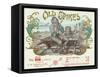 Old Spikes Brand Cigar Box Label, Railroad-Lantern Press-Framed Stretched Canvas