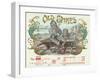 Old Spikes Brand Cigar Box Label, Railroad-Lantern Press-Framed Art Print