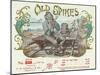 Old Spikes Brand Cigar Box Label, Railroad-Lantern Press-Mounted Art Print