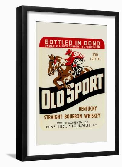 Old Sport Kentucky Straight Bourbon Whiskey-null-Framed Art Print