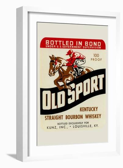 Old Sport Kentucky Straight Bourbon Whiskey-null-Framed Art Print