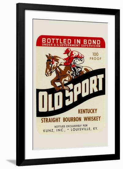 Old Sport Kentucky Straight Bourbon Whiskey-null-Framed Art Print