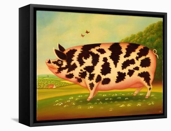 Old Spot Pig, 1998-Frances Broomfield-Framed Stretched Canvas