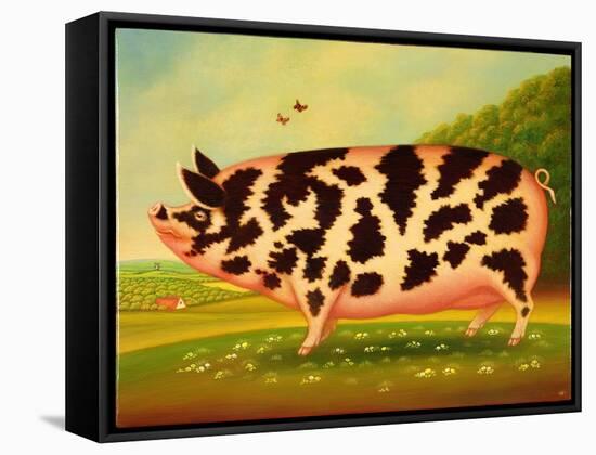 Old Spot Pig, 1998-Frances Broomfield-Framed Stretched Canvas