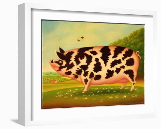 Old Spot Pig, 1998-Frances Broomfield-Framed Giclee Print