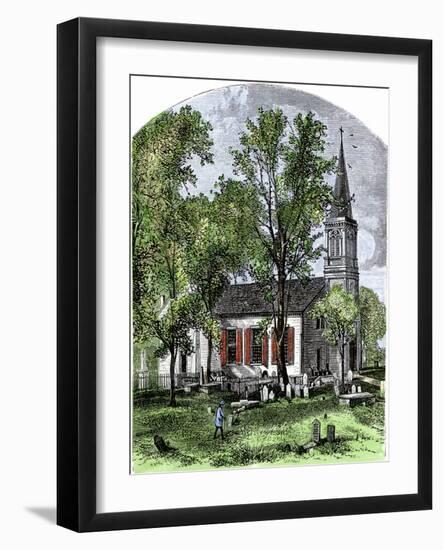 Old St. John's Church in Richmond, Virginia, in the 1800s-null-Framed Giclee Print