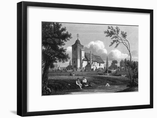 Old St Pancras Church-JP Neale-Framed Art Print