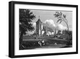 Old St Pancras Church-JP Neale-Framed Art Print