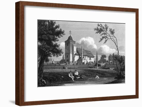 Old St Pancras Church-JP Neale-Framed Art Print