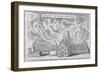 Old St Paul's Cathedral Burning in the Great Fire of London, 1666-Wenceslaus Hollar-Framed Giclee Print