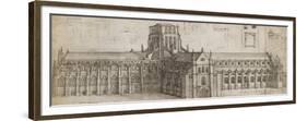 Old St Paul's Cathedral from the North-East (Pen and Brown Ink and Grey Wash over Graphite-Wenceslaus Hollar-Framed Giclee Print