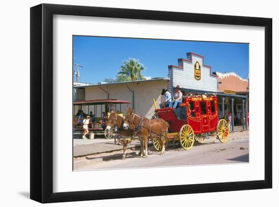 Old stagecoach at the western town Tombstone, Arizona, USA-null-Framed Art Print