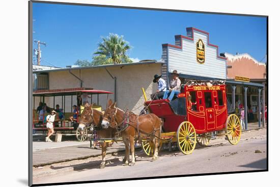 Old stagecoach at the western town Tombstone, Arizona, USA-null-Mounted Art Print