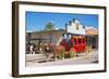 Old stagecoach at the western town Tombstone, Arizona, USA-null-Framed Art Print