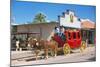 Old stagecoach at the western town Tombstone, Arizona, USA-null-Mounted Art Print