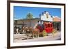 Old stagecoach at the western town Tombstone, Arizona, USA-null-Framed Art Print