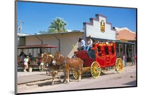 Old stagecoach at the western town Tombstone, Arizona, USA-null-Mounted Art Print